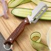 Овощечистка из нержавеющей стали с деревянной ручкой Прочная Плавная работа для чистки нарезки фруктов и овощей Кухонный аксессуар