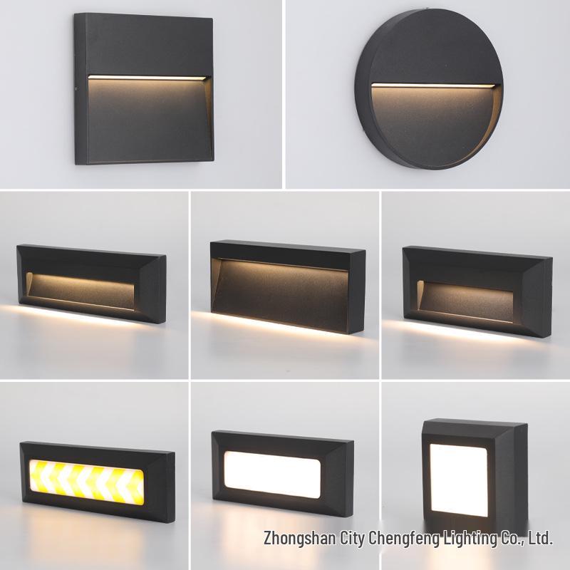 Водонепроницаемый светодиодный светильник для ступеней для наружных пандусов и углов, литой алюминиевый плинтусный светильник