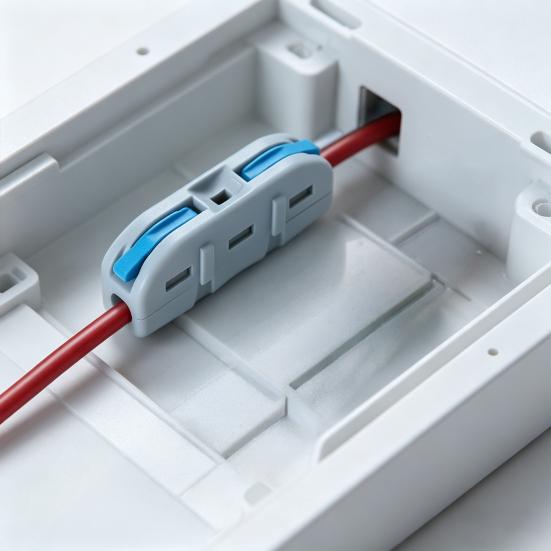 50 Pcs Lever Wire Connectors 1 in 1 Out Electrical Wire Butt Splice Inline Terminals Mini Quick Connector