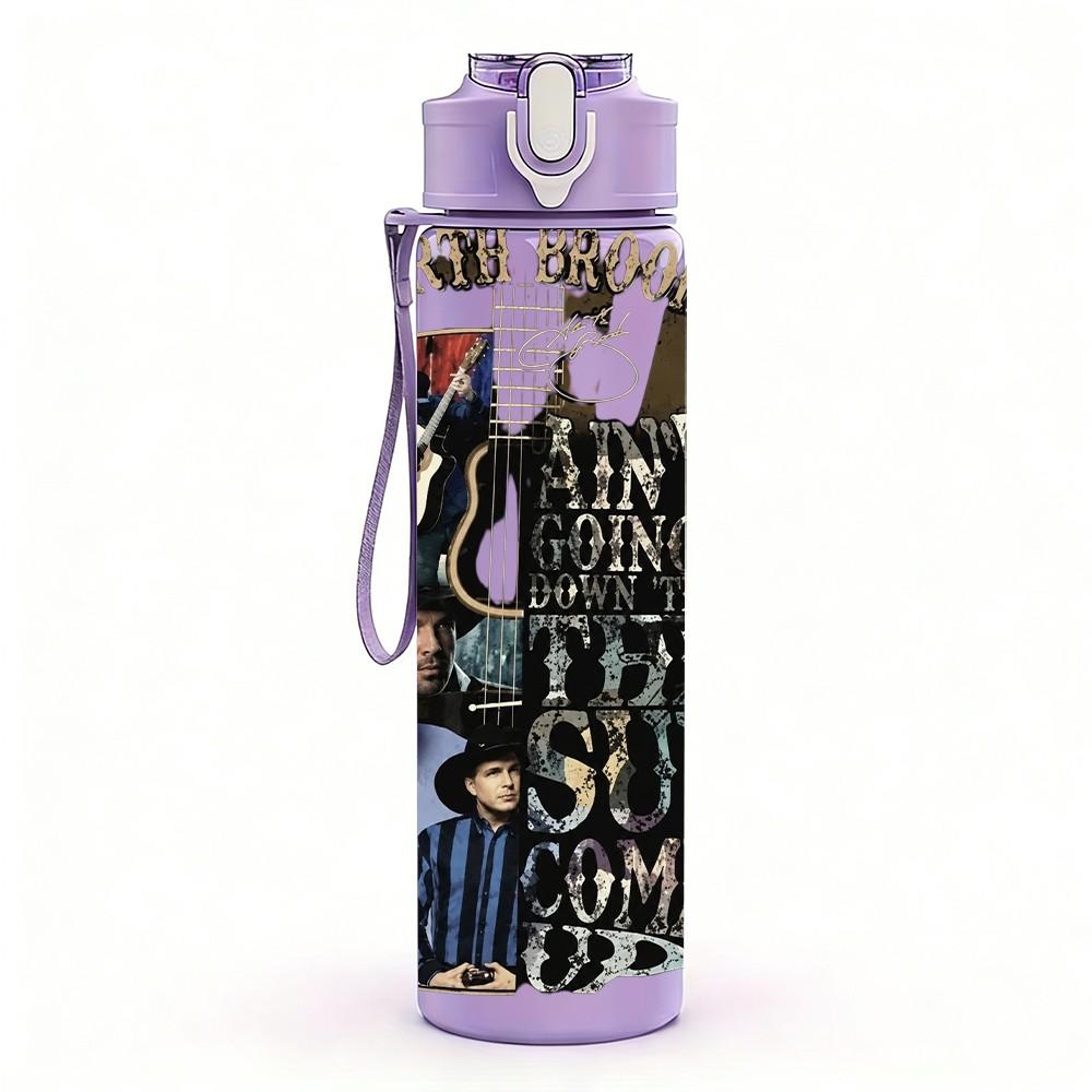 1PC Dark Complex Band Art 750ml sports water bottle leakproof straw lid outdoor office home
