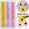 25Pcs/set Sunflower Soap Flower Head Bouquet Gift Box Decor with Soap Flower DIY Wedding Christmas Home Decor Flower Shop Supplies