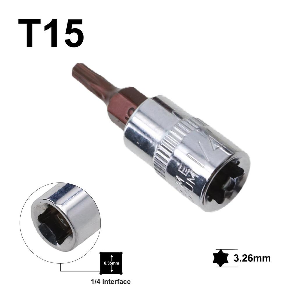 Набор бит для отвертки Torx Высокопроизводительный Привод 1/4 дюйма T15 T20 T25 T30 T40