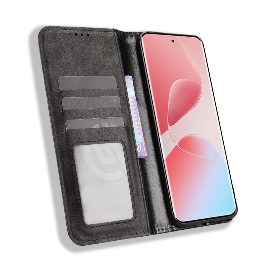 For Infinix Hot 60 Pro 4G Leather Case Wallet Stand Retro Texture Phone Cover