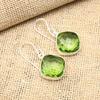 Зеленый аметист, драгоценный камень, ювелирные изделия ручной работы из стерлингового серебра 925 пробы, милые серьги для женщин