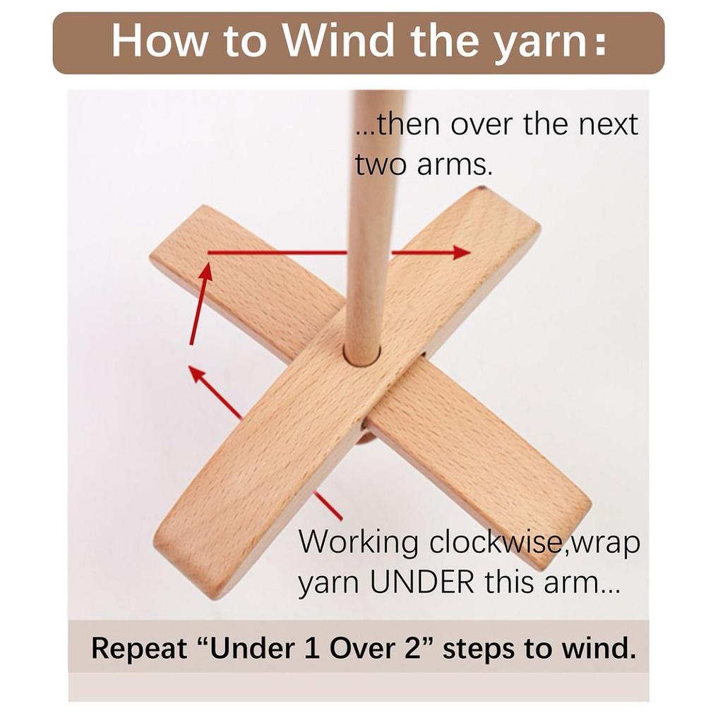 Turkish Drop Spindle Hand Spinning Multipurpose Sturdy Convenient Yarn Making Removable for Felting