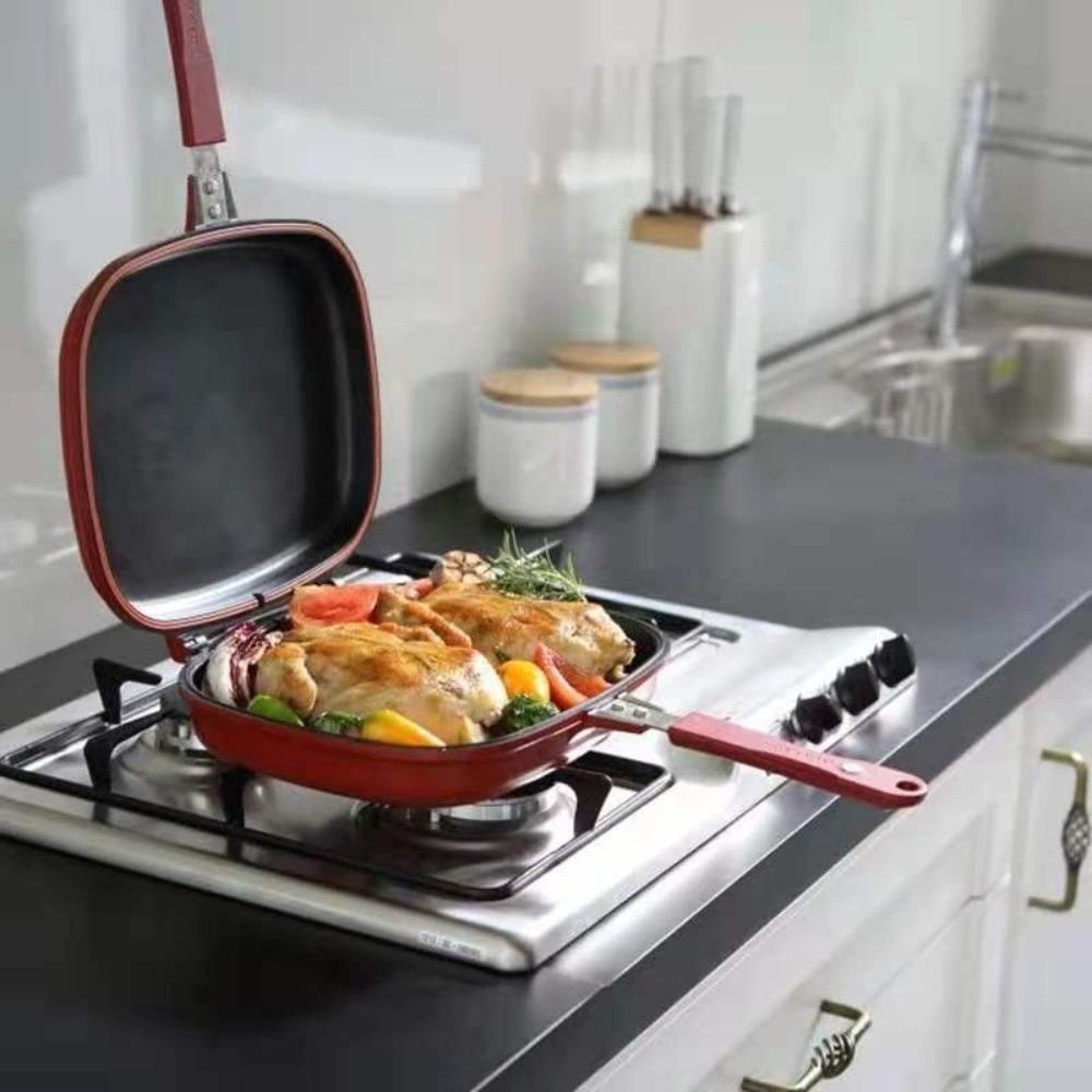 Thickened Double-Sided Pan 28/32cm Breakfast Cooking Tools Steak Frying Pan Kitchen Accessories