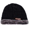 2021 New Solid Color Knit Beanie Hat Men's Winter Hats Boy Warm Plus Velvet Thicken Hedging Cap Skullies Wool Caps Bone Male