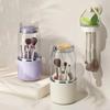 3 In 1 Rotating Makeup Brushes Storage Box Dustproof  Cosmetic Brush Cleaner and Organizer Washable Drying Makeup Tools Bucket