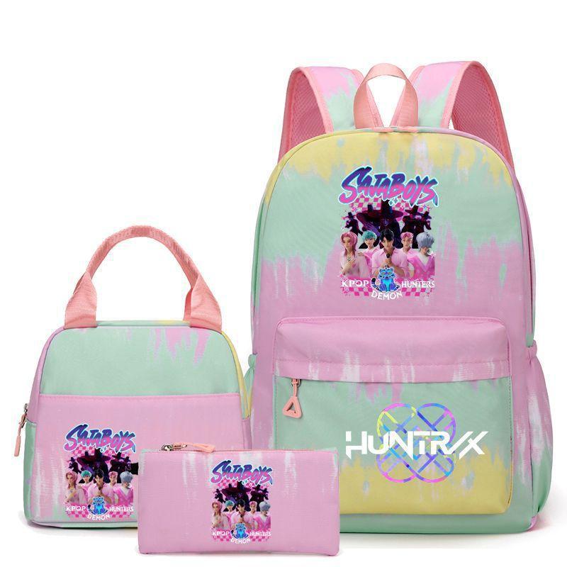 Kpop Witch Hunter Girls School Bag Lunch Bag Three-Piece Backpack Set