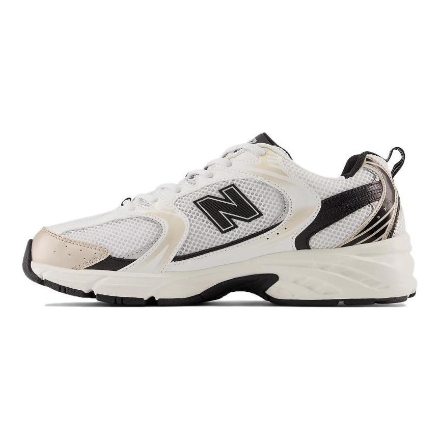 New Balance 530 Белые Кроссовки с Металлическим Золотом MR530TC