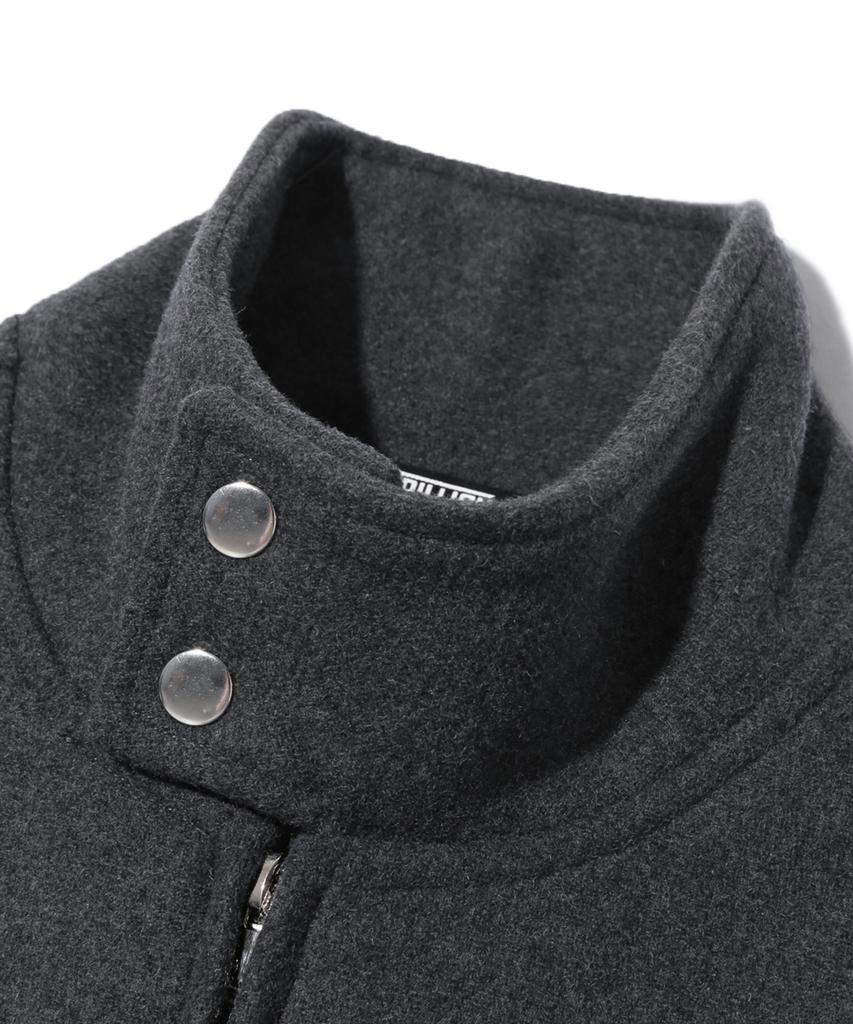 Двусторонняя куртка-харрингтон Trillion Wool с заплатами на локтях (Древесный уголь)
