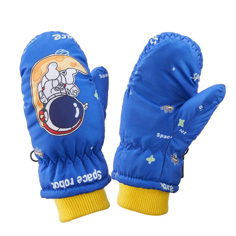 Бархатные лыжные перчатки: Нескользящие, теплые и толстые для детей 2-5 лет