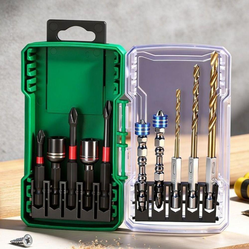 10/15 Pieces Impact Driver Bit Set Hex Shank Power Drill Bits Set Hex Shank Bit Set Home Repair