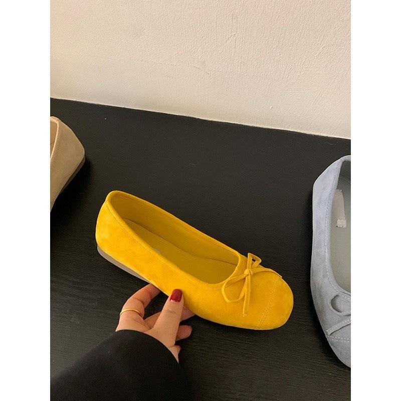 Туфли женские с плоской подошвой и неглубоким горлом 2025 года, новые весенне-летние туфли-бини с одной педалью, туфли Мэри Джейн, нежные вечерние туфли, женская обувь