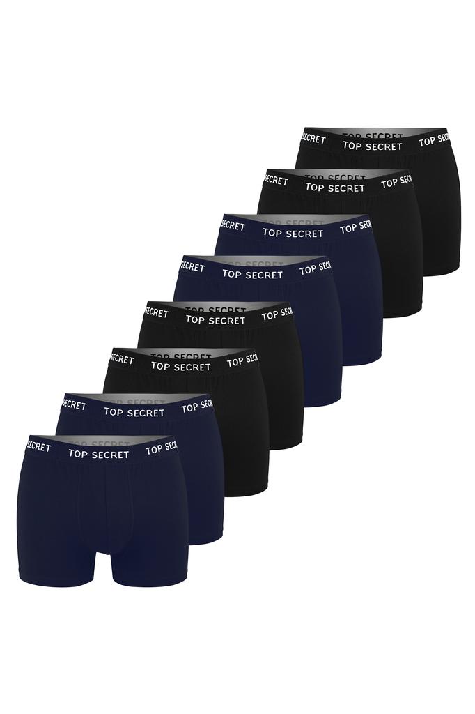 TOP SECRET Мужские хлопковые шорты-боксеры, 8 пар в упаковке