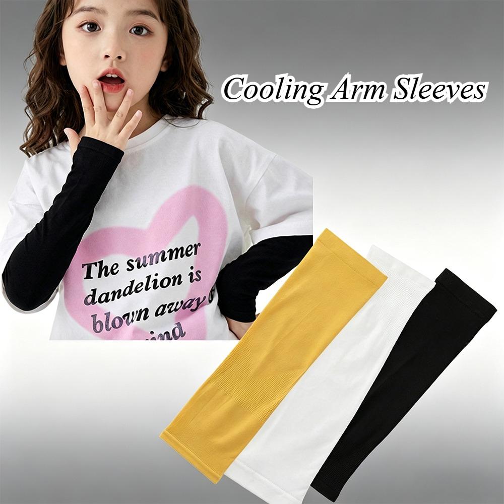 Lightweight Kids Cooling Arm Sleeves UV Protection Arm Protector Elastic Breathable Outdoor Sports Cycling Hiking Arm Sleeves
