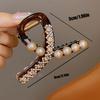 3 Elegant Pearl Medium Claw Clips for Women New Style for 2025 Temperament Hair Clip Shark Clip Light Luxury Headwear Very Suitable for Gifts