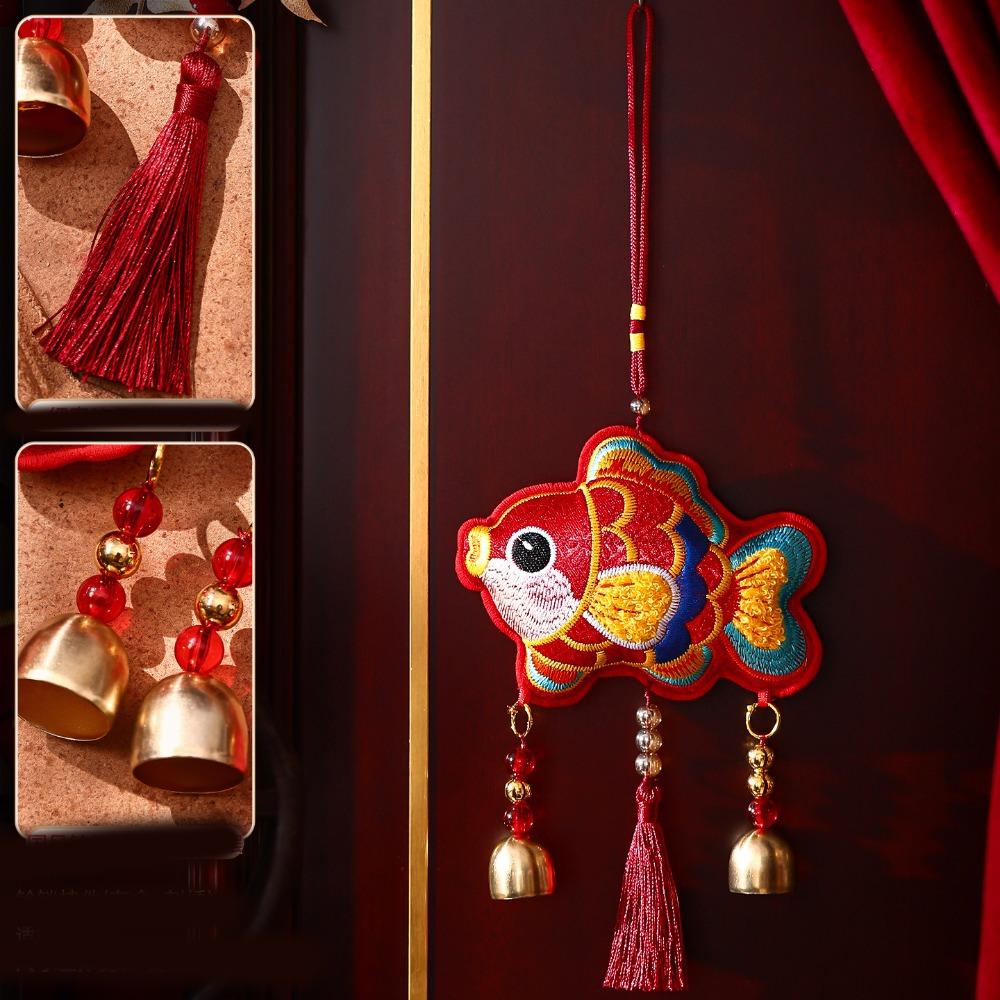 Красный кулон-лошадь, вышитый, Год Лошади, подвесное украшение для гостиной