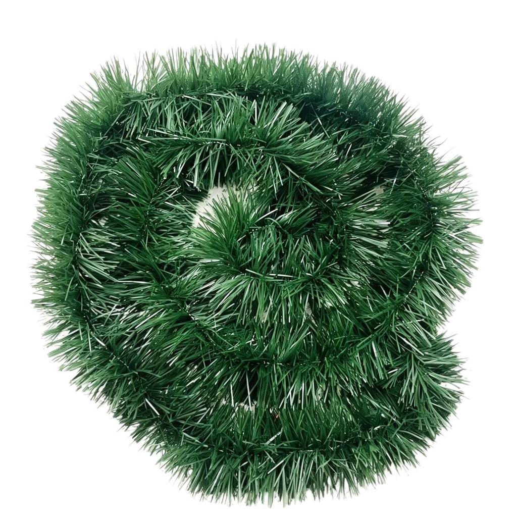 Cross-Border Christmas Decoration Pine Needle Vine in Army Green Fur Strip for Holiday Scenes
