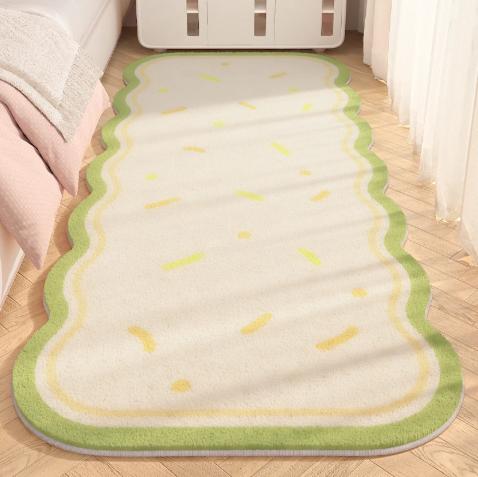 Thick Pink Plush Carpet for Living Room and Bedroom Soft Fluffy Anti Slip Washable Bedside Floor Mat Decorative Rug