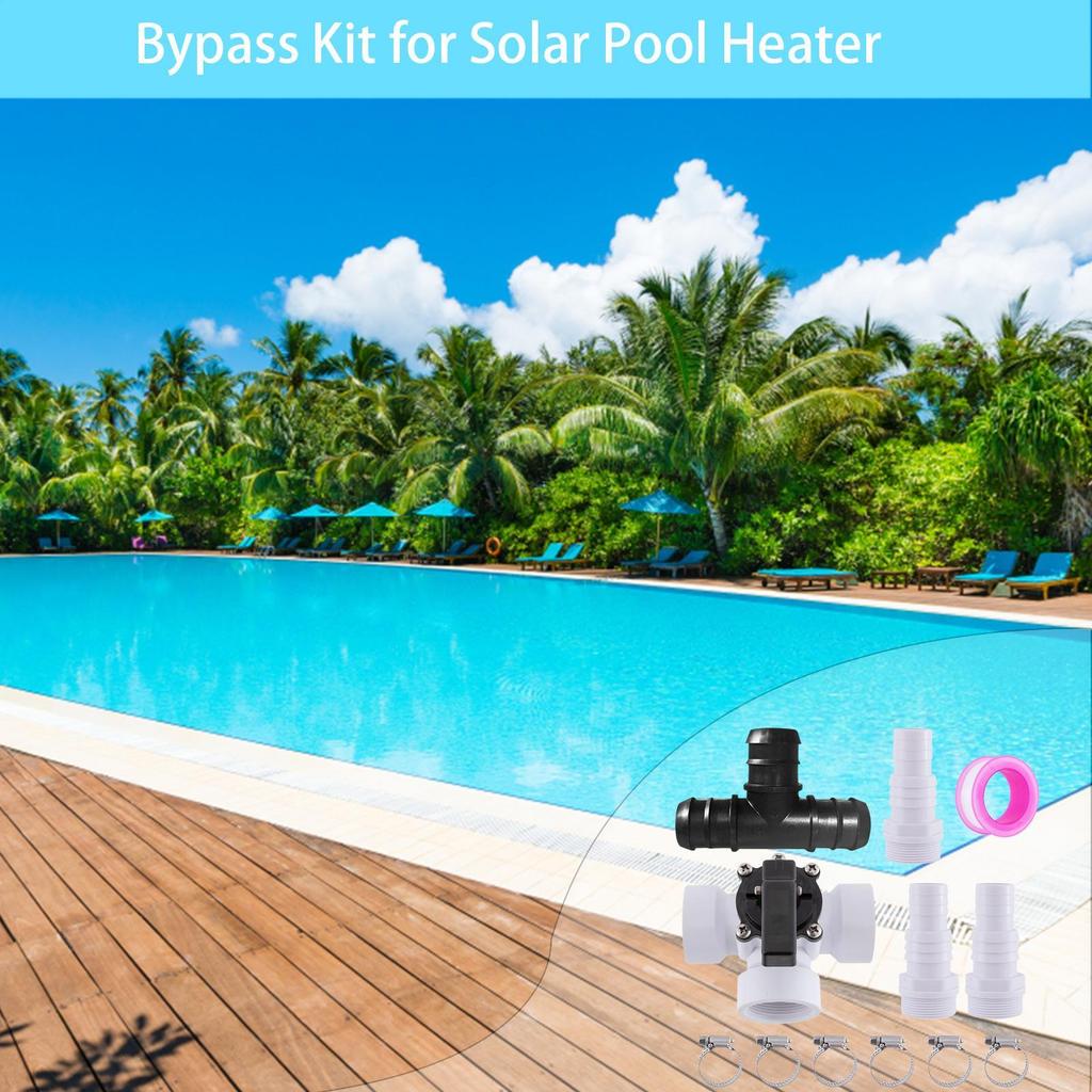 Комплект для обхода для подогревателя бассейна Набор для регулировки клапана перенаправления бассейна Соединение шланга Подключение нескольких блоков Аксессуары для бассейна