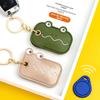 Bamen Bug Club Cartoon Access Control Card Leather Case Keychain Creative Cute Girl Key Pendant Bag Hanging Personalized Gifts