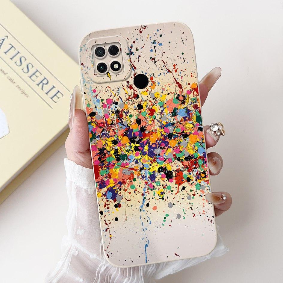 For Xiaomi Poco C40 Case 220333QPG Fashion Daisy Flower Graffiti Soft Silicone Shockproof Back Cover For Poco C40 PocoC40 Bumper
