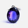 19Ct Natural Purple Tanzanite Oval Pendant 925 Sterling Silver   Jewelry