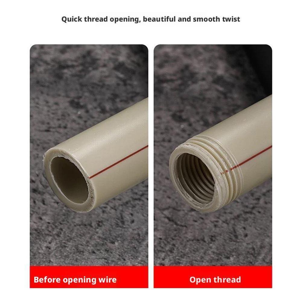 Integrated Internal & External Pipe Threading Tool, DN15 DN20 Pipe Rethreading Upgraded Electric Drill PVC Water Pipe Threader