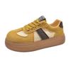 2025 Spring New Versatile Fashion Casual Shoes Korean Version of Color Matching Delicate Moral Training Shoes Trendy Board Shoes Women's Muffin Shoes
