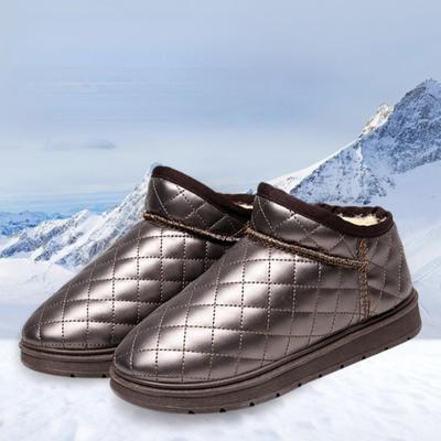 Женские зимние ботильоны, женские повседневные теплые плоские ботинки-слипоны, зимние ботинки, хлопковые туфли для мамы