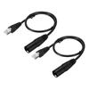 Uxcell 3-Pin DMX512 XLR Female To RJ45 Female Adapter Cable, 2-Piece 1.6ft Microphone Extension Cable for Stage Studio Console Lighting