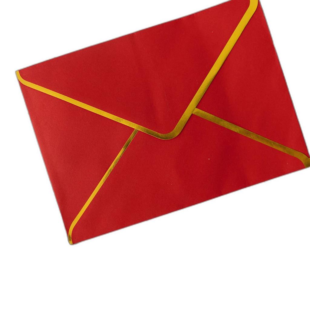 13X18 Red And Gold Envelope - Set Of 10