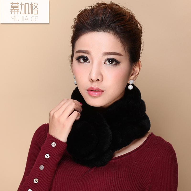 Rabbit Fur Scarf Neck Women's Winter Korean Version Thickened Versatile Winter Double Sided Rex Rabbit Fur Fur Scarf Neck