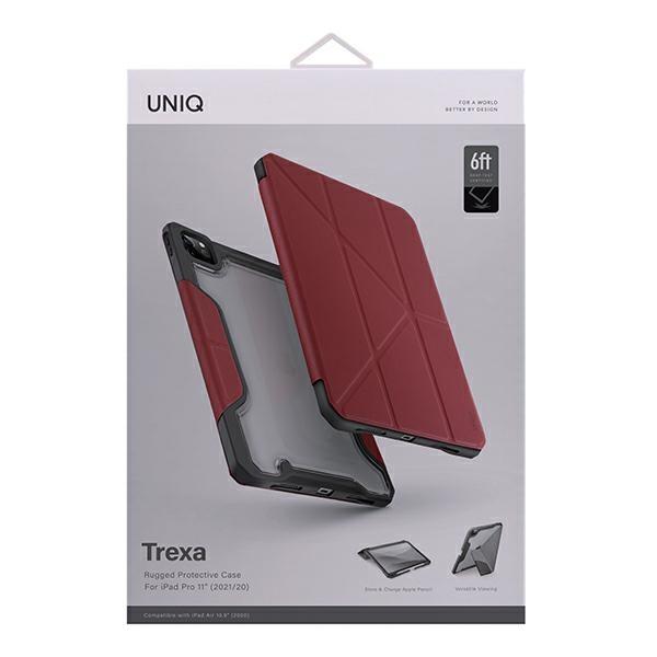 Pokrowiec do iPad Pro 11 UNIQ Trexa Antimicrobial Czerwony