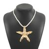 Large Starfish Cord Necklace Chunky Statement Star Fish Pendant Necklace Summer Beach Jewelry Holiday Gift