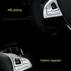 2pcs/Set Silver ABS Car Steering Wheel Button Frame Sticker For Benz E 16 17 18