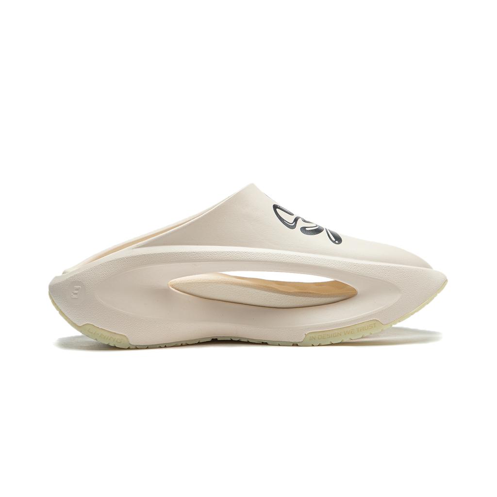 Li Ning Cloud Travel Slay Comfortable Trendy Slide Sandals Unisex Footwear Off-White AZSU005-1