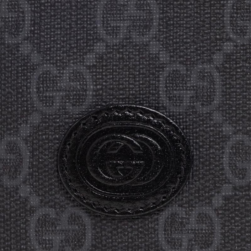 Gucci Держатель для карт из канвы с переплетающимся логотипом GG и кожаной отделкой Мужские аксессуары Черный 722601-92TCF-1000
