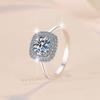 D Color 1ct Moissanite S925 Sterling Silver Ring Fashionable Moissanite Ring Engagement Diamond Ring Wedding Ring Gift for Girlfriend