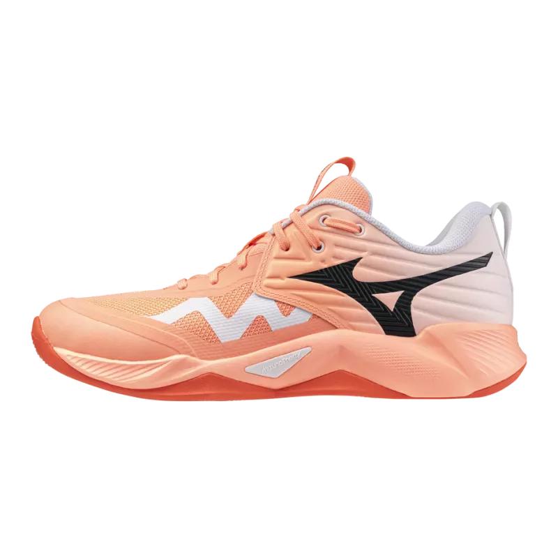 Mizuno Wave Momentum Pro sneakers breathable cushioning Orange/Pink