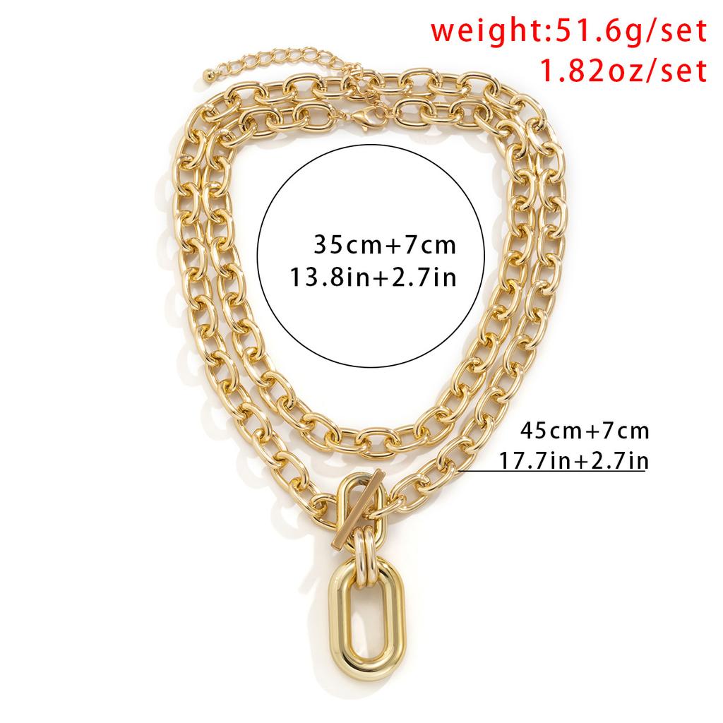 Multilayer Chain Choker Goth Hiphop Rock Necklace for Women Men Jewelry Accessories