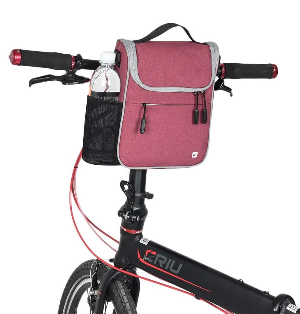 Rhinowalk Bicycle Front Bag, Handlebar Bag, Frame Bag, and Side Bag (Gray)