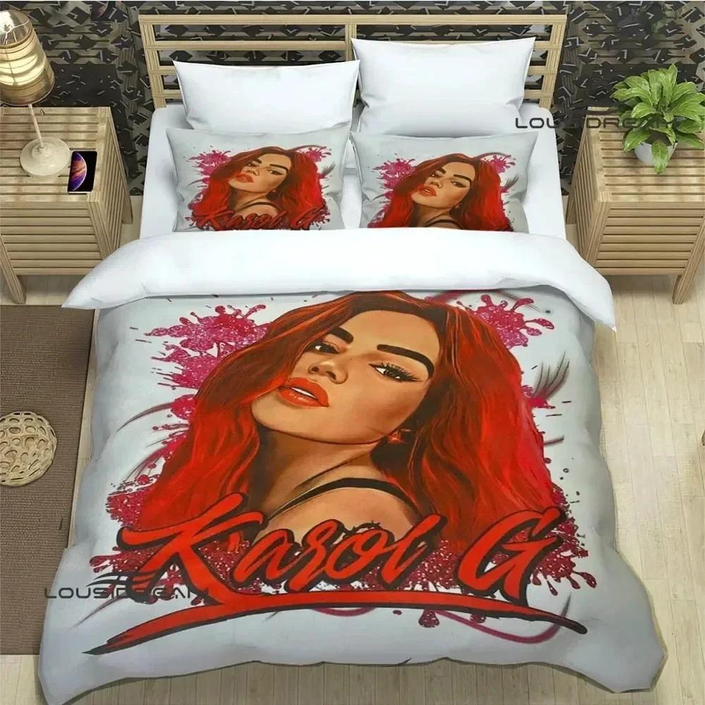 3D Печать Кароль Джи Модный Комплект Постельного Белья Двуспальный Полуторный Кинг Пододеяльник Одеяло Наволочка Мальчики Девочки Взрослые Спальня