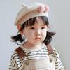 Милые Шапки-Бини с Бантом Удобная Шляпа-Берет Модные Вязаные Шапки Осень Зима