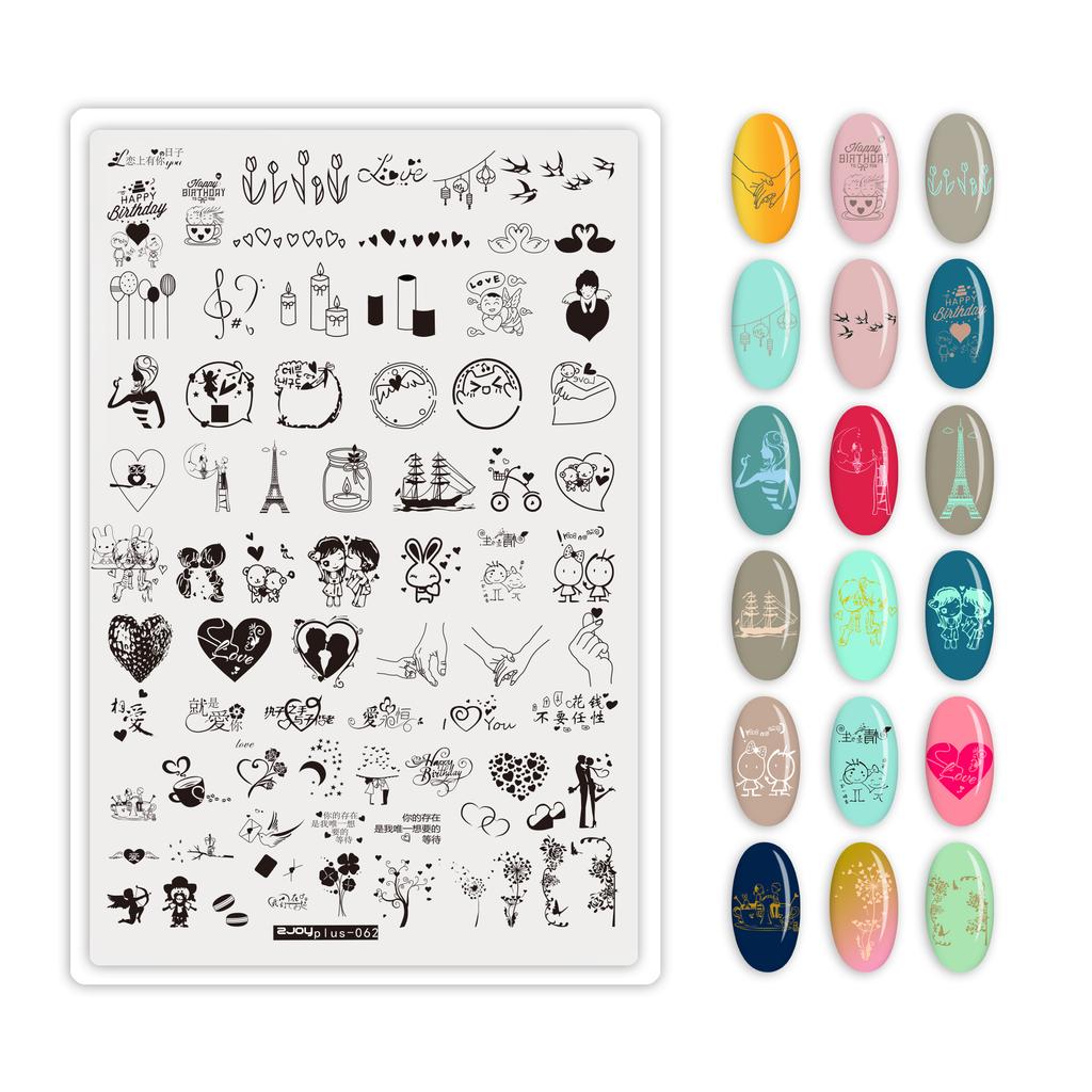 9.5X14.5см Большой размер пластины для стемпинга ногтей Цветочные/Геометрические дизайны Шаблон для нейл-арта для DIY декора ногтей 5.6см круглый штамп