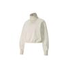Infuse Solid Color High Neck Pullover Sweatshirt Women Sweatshirt Ivory 531926-73