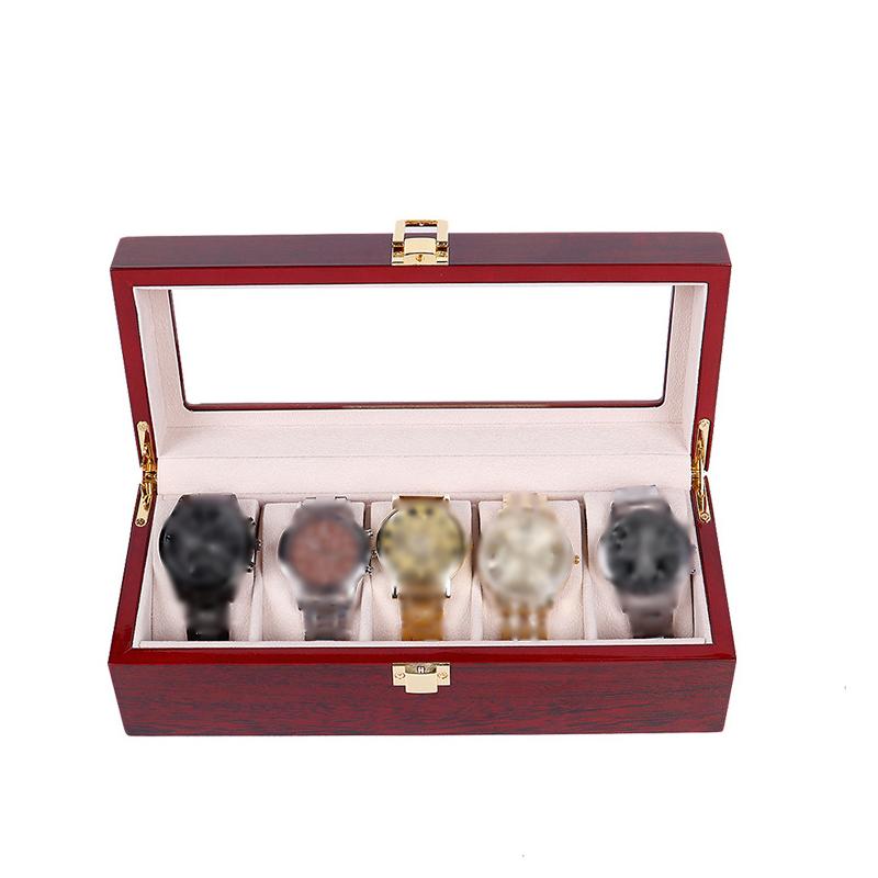 1 шт. витрина для часов винтажные визуальные часы ювелирные изделия дисплей деревянная коробка для часов роскошь 2/3/5 сетки