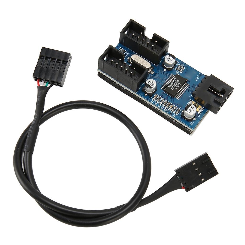 Материнская плата USB 2.0 9-контактный разъем 1 на 2 Удлинитель-хаб Разветвитель Адаптер Стабильное питание Plug and Play USB-разъем