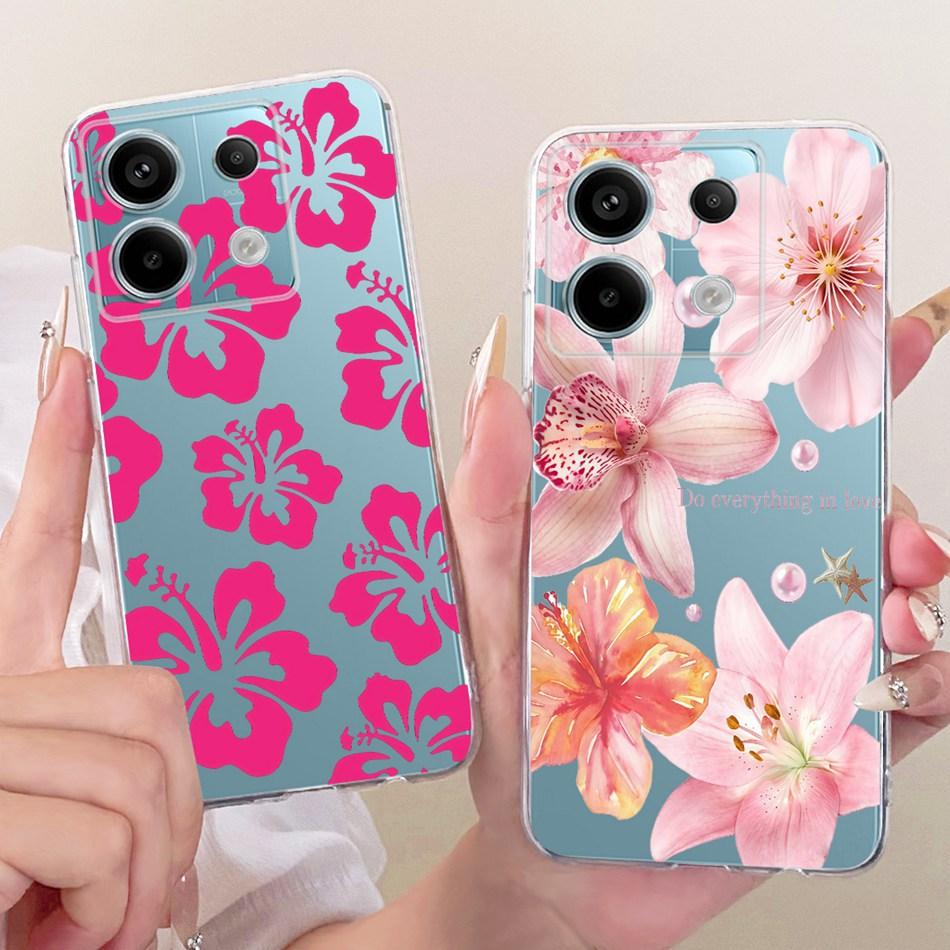 For Xiaomi Poco X6 Pro PocoX6 Cute Flower Butterfly Cat Painted Case For POCO X 6 X6Pro Soft Silicone TPU Phone Cases